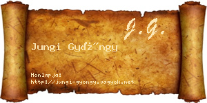Jungi Gyöngy névjegykártya
